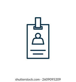 Name Tag Icon Vector Template