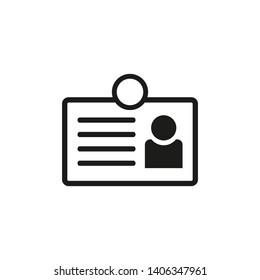 NAME TAG , ID CARD ICON DESIGN , VECTOR EPS10
