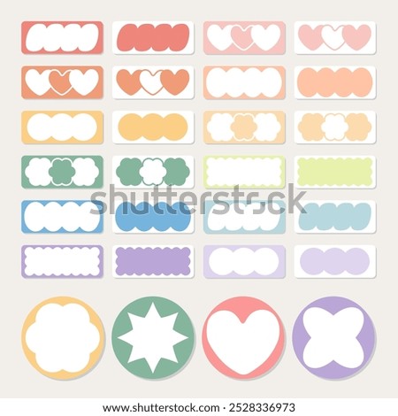name tag label illustration vector set