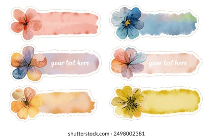 Name Tag Set With Beautiful Flower Ornament