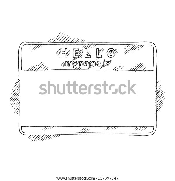 Name Sticker Hello My Name Stock Vector Royalty Free