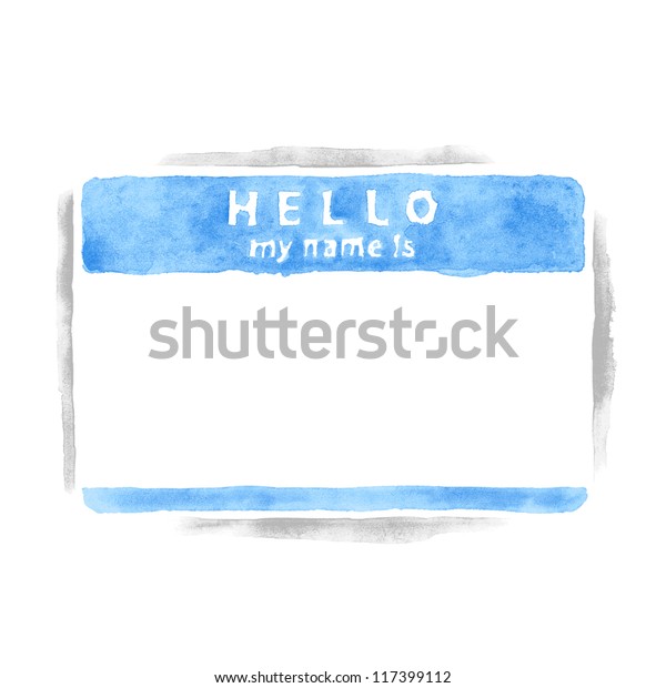 Name Sticker Hello My Name Stock Vector Royalty Free