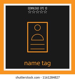 name tag vector icon