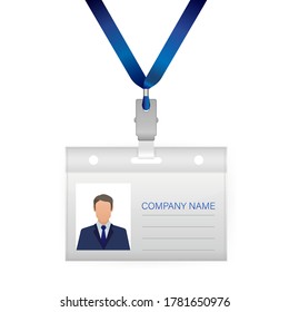Name tag vector illustration on white background. Blank template. Vector, flat design. Vector icon.
