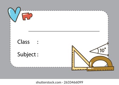 Name tags, name cards for kids, school name tags