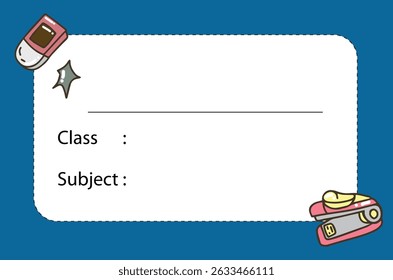 Name tags, name cards for kids, school name tags