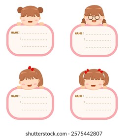 name tags for girl school