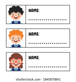 Name Tags For School Children