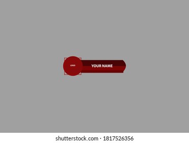 
Name template in red background