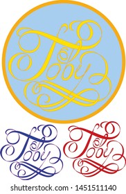 Name Toby, made in the vector for use in various purposes, from embroidery to printing business cards.