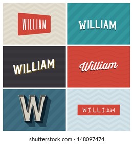 name william, graphic design elements
