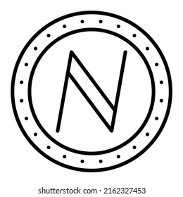 Namecoin vector icon. Can be used for printing, mobile and web applications.