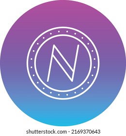 Namecoin vector icon. Can be used for printing, mobile and web applications.