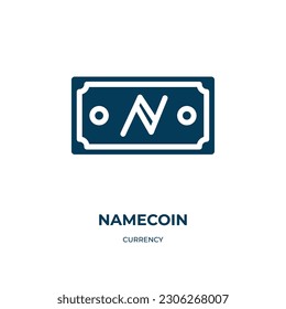 namecoin vector icon. namecoin, cryptocurrency,  filled icons from flat currency concept. Isolated black glyph icon, vector illustration symbol element for web design and mobile apps