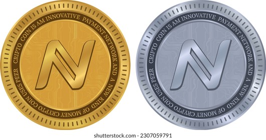 namecoin-nmc coin vector illustrations. 3d illustration. vector coins.