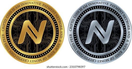 namecoin-nmc coin vector illustrations. 3d illustration. vector coins.