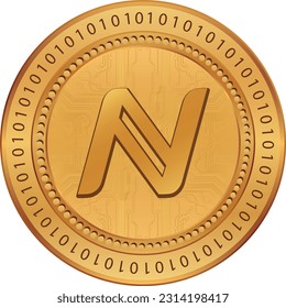 namecoin-nmc coin vector illustrations. 3d illustration. vector coins.