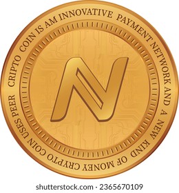 namecoin-nmc coin vector illustrations. 3d illustration. vector coins.