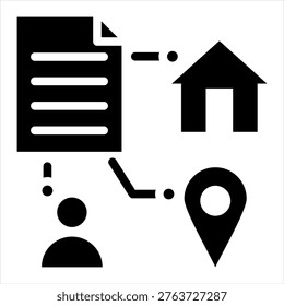 Named Entity Recognition Glyph Black Single Icon