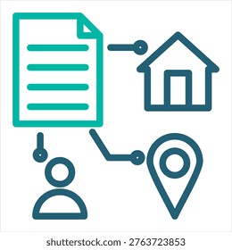 Named Entity Recognition Line Color Single Icon