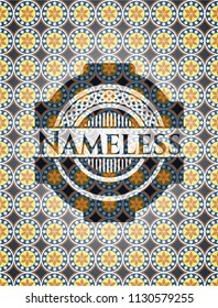 Nameless arabic style emblem. Arabesque decoration.