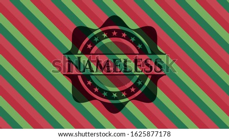 Nameless christmas style badge. Vector Illustration. Detailed.