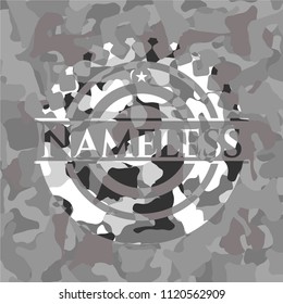 Nameless on grey camo texture