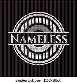 Nameless silver shiny badge