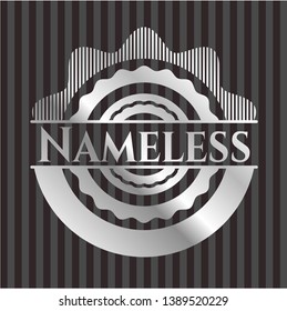 Nameless silvery emblem. Vector Illustration. Mosaic.