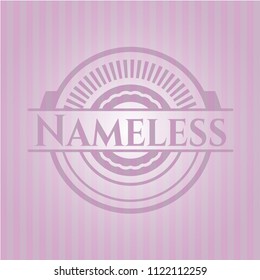 Nameless vintage pink emblem