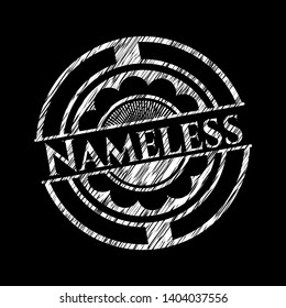 Nameless written on a chalkboard. Vector Illustration. Detailed.