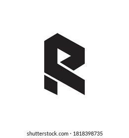Namely a design with a basic R shape which is formed using a ribbon and gives a thick and firm impression, can be used for logo and icon designs