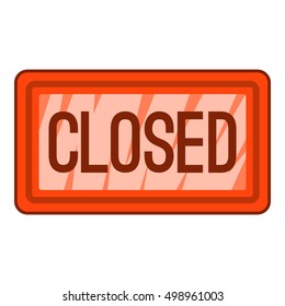 Nameplate closed icon. Flat illustration of nameplate closed vector icon for web