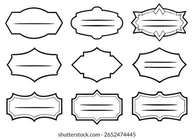 Nameplate Line Art Simple Artwork for Custom Design Ideas 