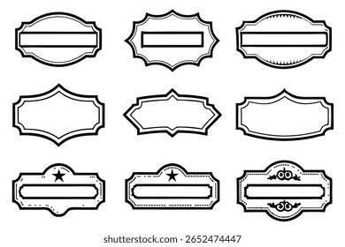 Nameplate Line Art Simple Artwork for Custom Design Ideas 