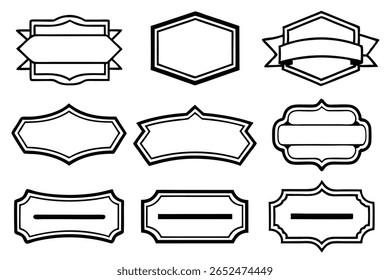 Nameplate Line Art Simple Artwork for Custom Design Ideas 