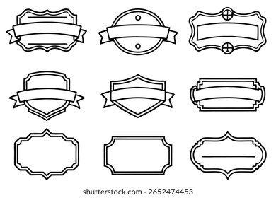 Nameplate Line Art Simple Artwork for Custom Design Ideas 