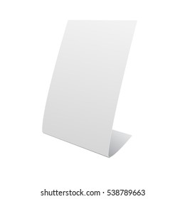 Nameplate Stand Banner On White Background Mock Up Template Ready For Your Design Illustration eps 10