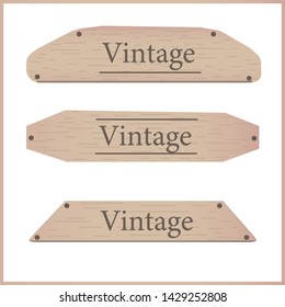 Nameplates/Signs set in vintage style.