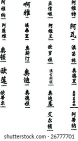 names in Chinese with the letter A
