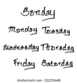 Names of day of the week