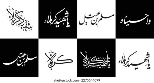 Names of Imam Hussain, Muslim bin Aqeel and Shaheed Karbala means 