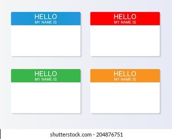 Nametag vector illustration