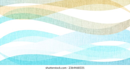 Nami Japanese Pattern Blue Pattern Background