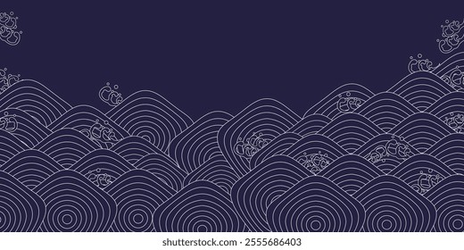 Nami Sea Japanese Pattern Background