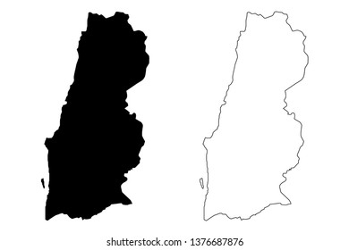 Namibe Province (Provinces of Angola, Republic of Angola) map vector illustration, scribble sketch Mocamedes District map