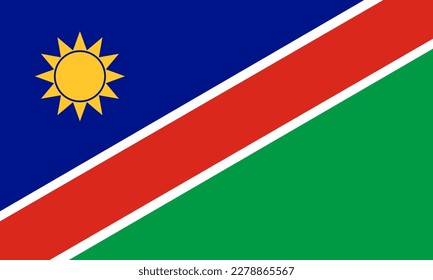 Namibia country flag vector. Namibia country flag illustration.