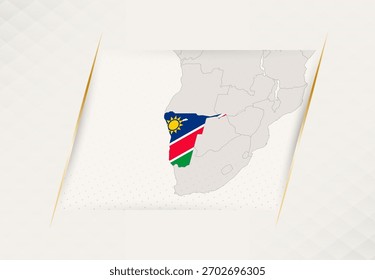 Mapa De Country De Namibia Con Colores De Bandera Nacional. Ilustración vectorial.