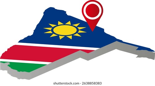 Namibia country map location icon