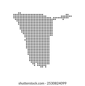 Namibia - Dotted Map. Map formed by Dots. Vector Illustration